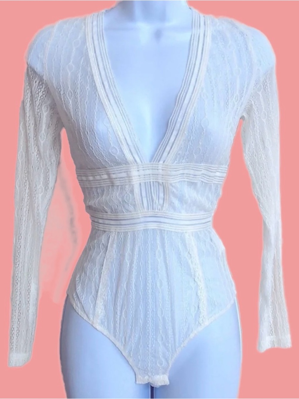 Nasty Gal (Allyson) | Lace Bodysuit, L NWT